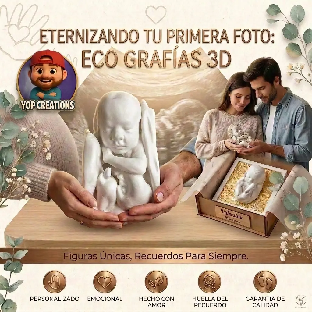 Ecografías 3D personalizado hecho a mano - YopCreations