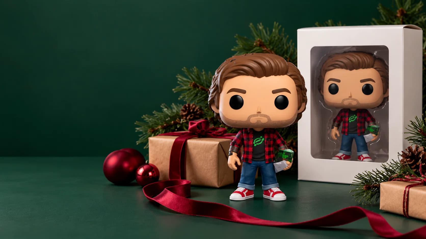 Figura personalizada y caja preparada para regalar en Navidad