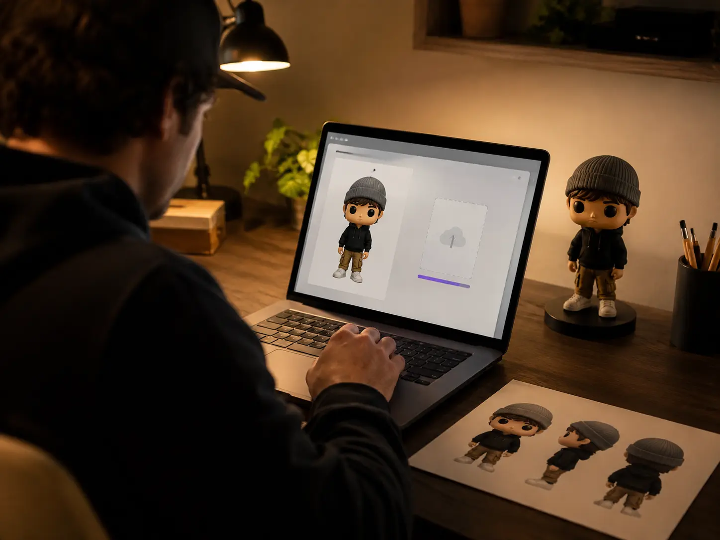 Diseño IA preparado para convertir en Funko personalizado